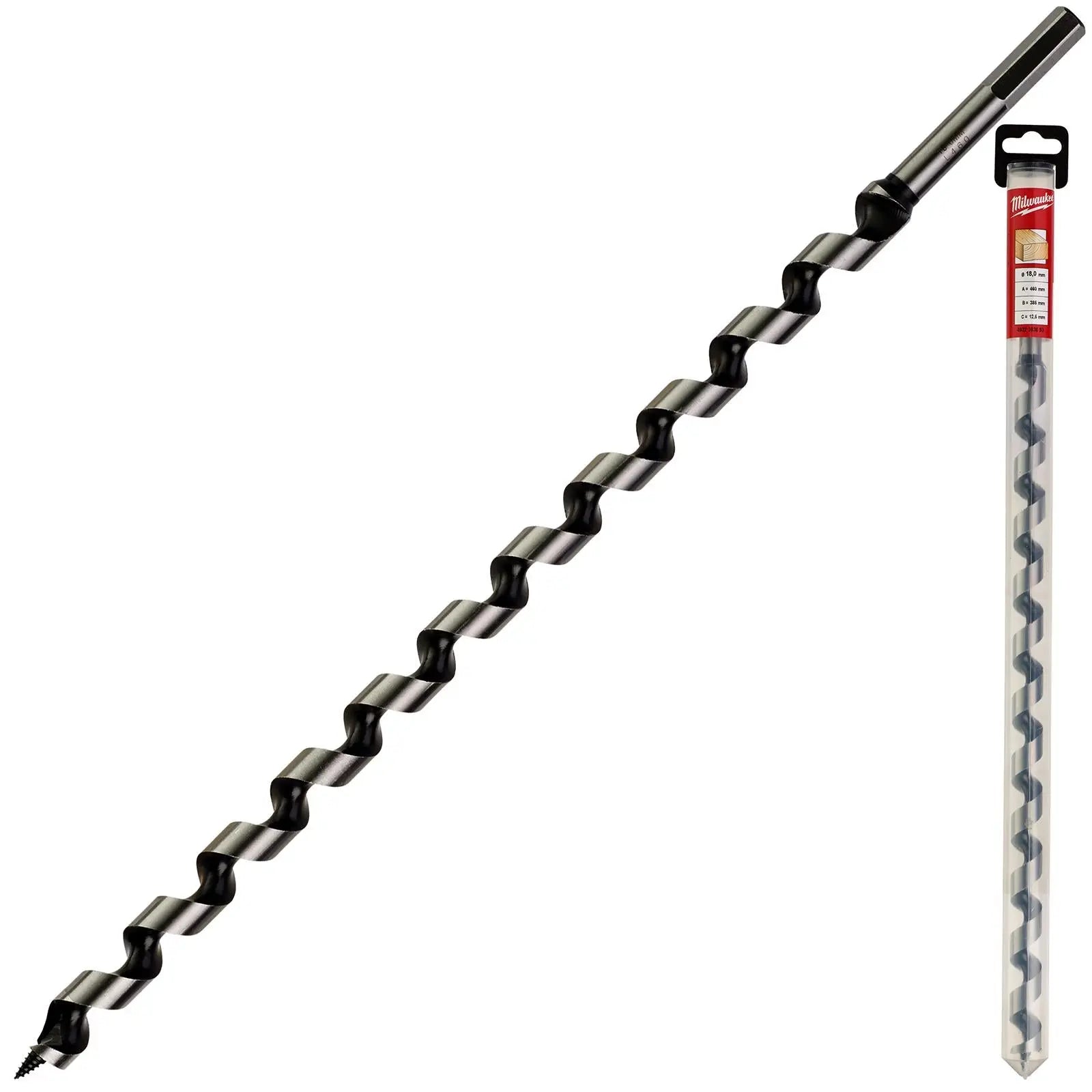 Milwaukee Wood Auger Drill Bits 460mm Overall Length