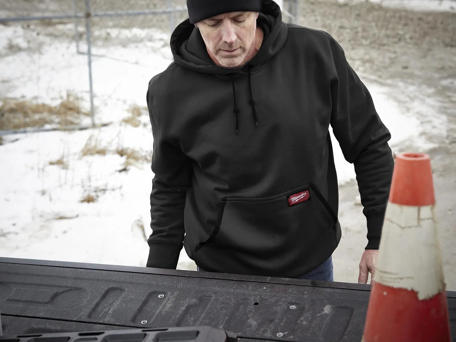 Milwaukee Work Hoodie Black WHB