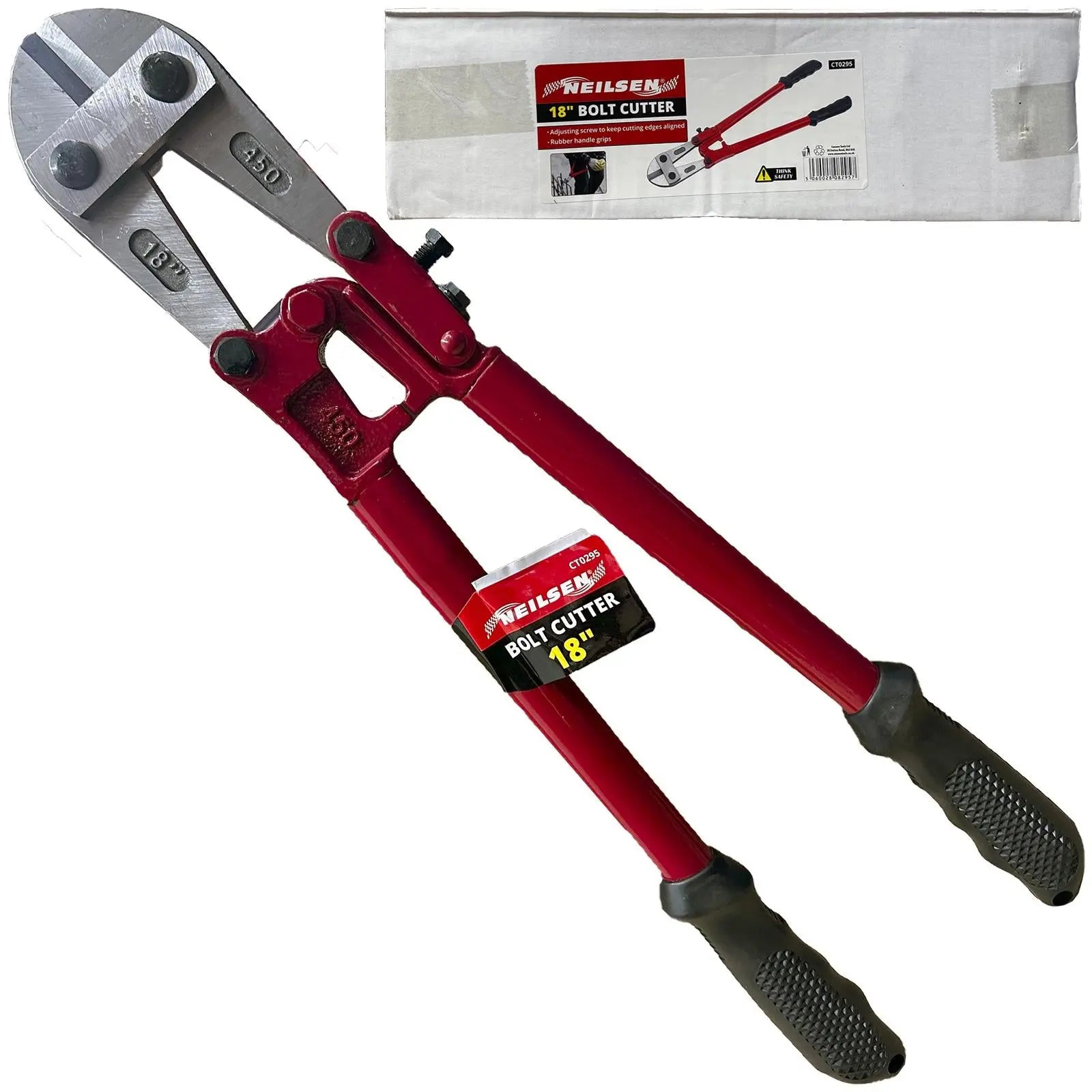 Neilsen Bolt Cutters Croppers Metal Bar Rods Cable Chain Cutting 18" 460mm White Rose Tools