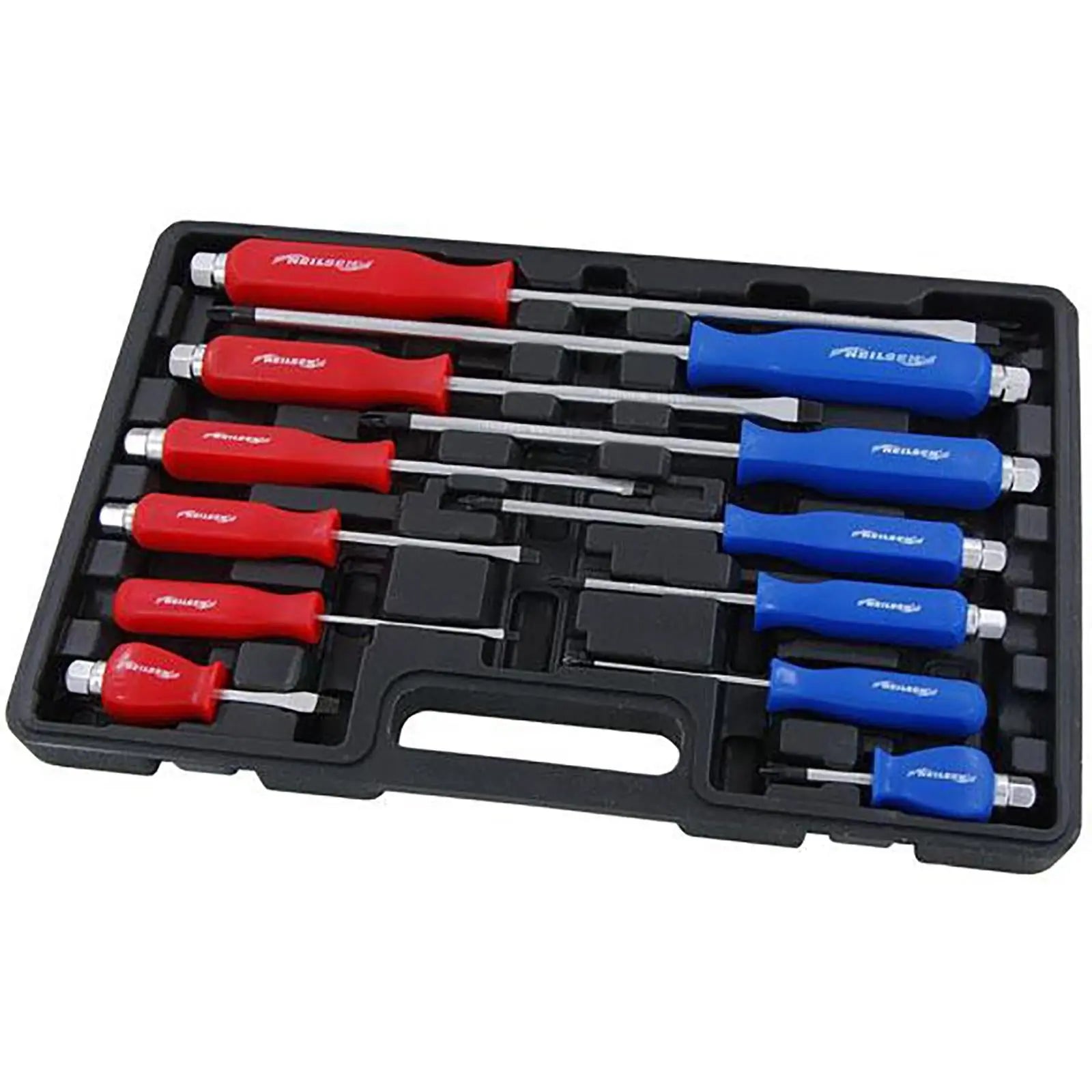 Neilsen Demolition Screwdriver Set Heavy Duty Hammer Slotted Pozi Magnetic Tip 12pc White Rose Tools