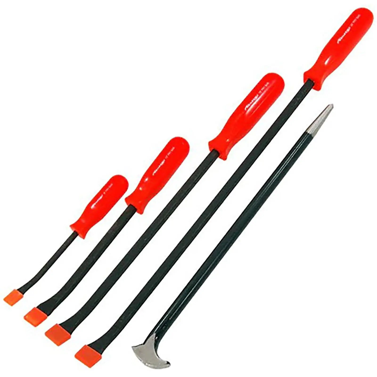 Neilsen Pry Bar Set Wrecking Crowbar Roll Head Jimmy Extra Long Lever 5pc  White Rose Tools