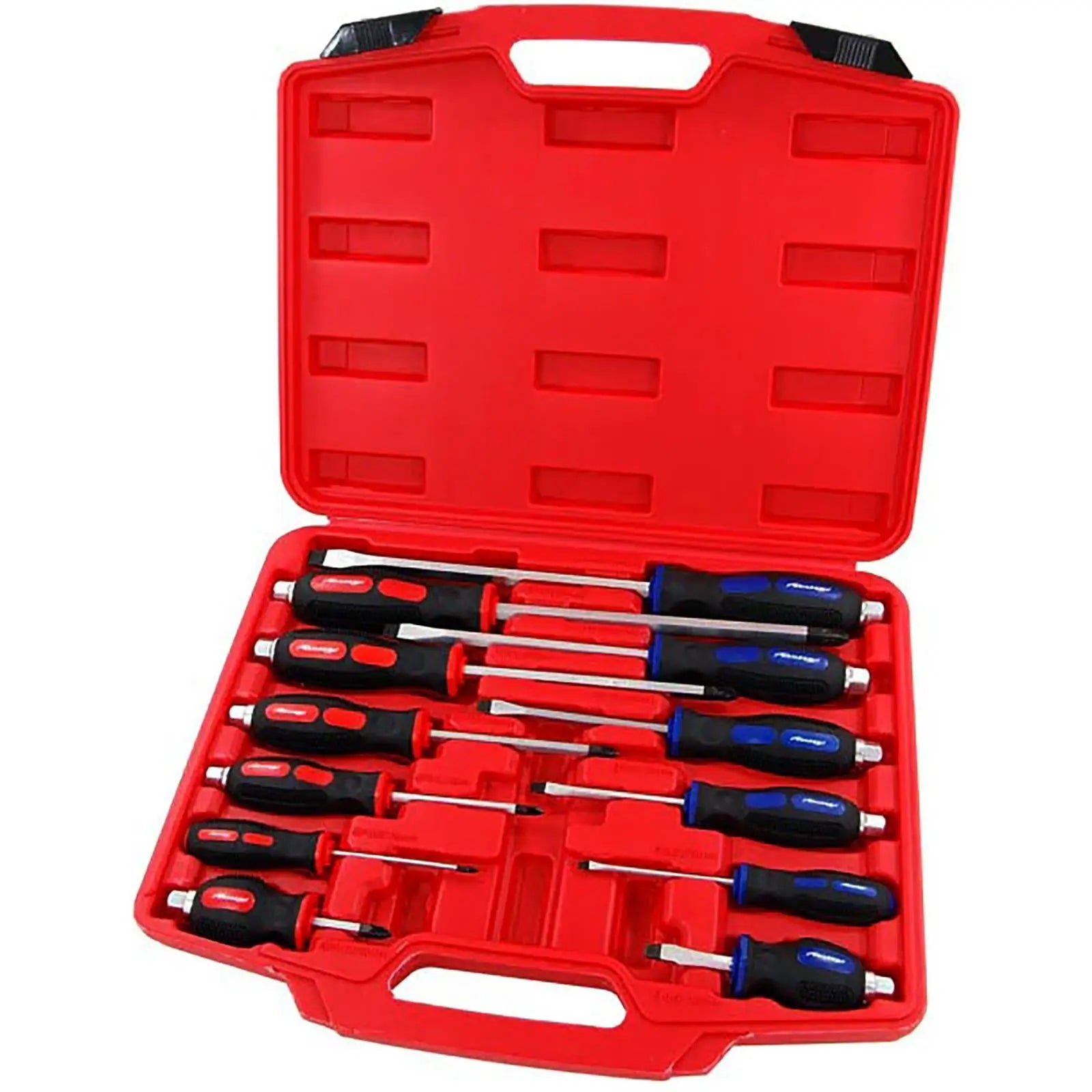 Neilsen Screwdriver Set Hammer Through Demolition Slotted Pozi Magnetic Tip 12pc White Rose Tools
