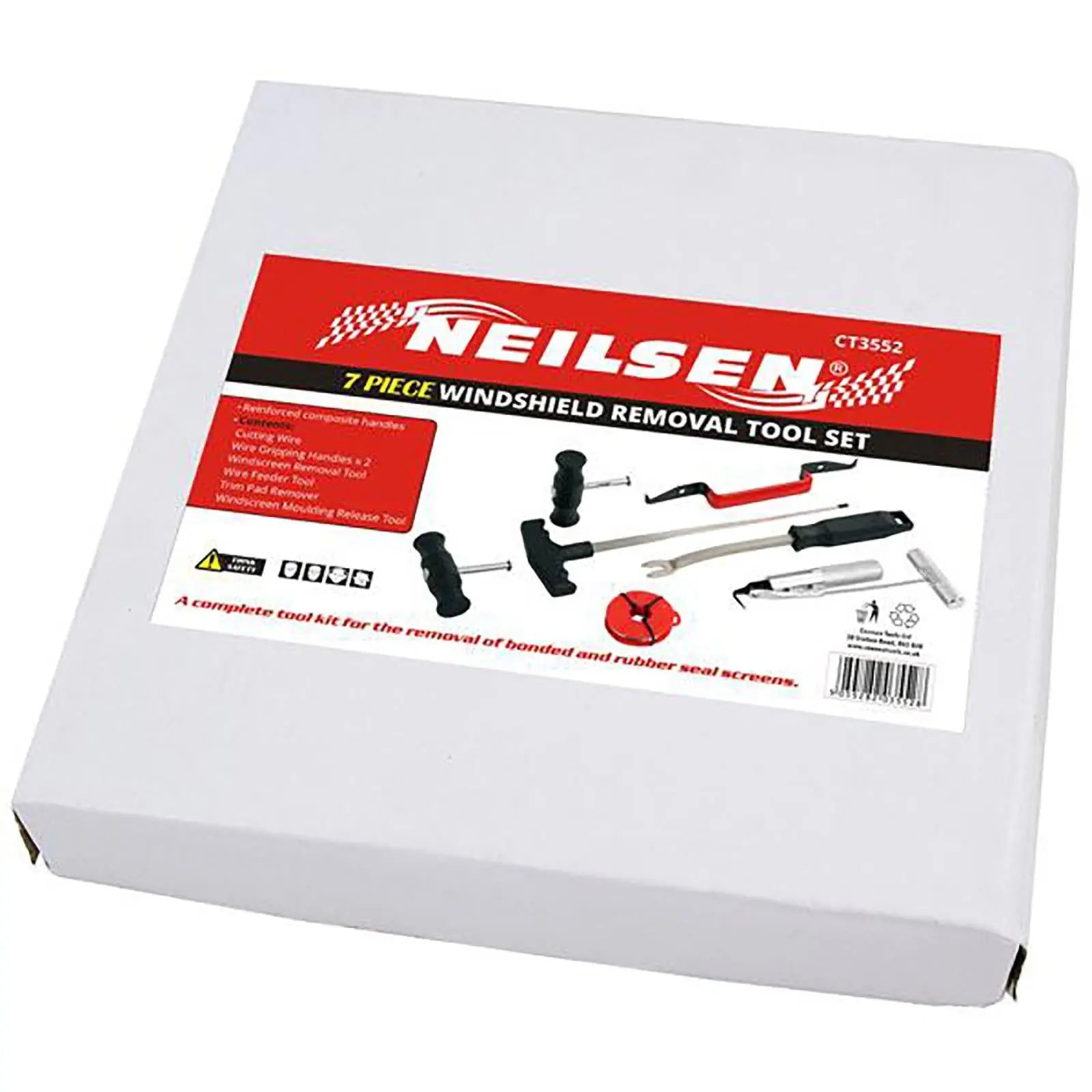 Neilsen Windscreen Removal Tool Set Bonded Rubbered Windshield Garage Automotive White Rose Tools