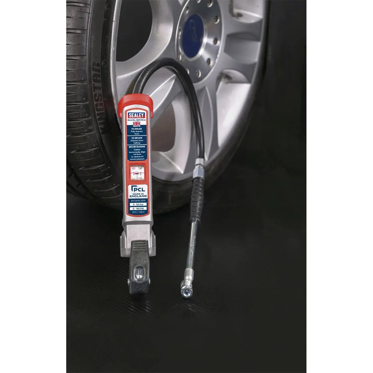 PCL Professional Tyre Inflator with Twin Push-On Connector