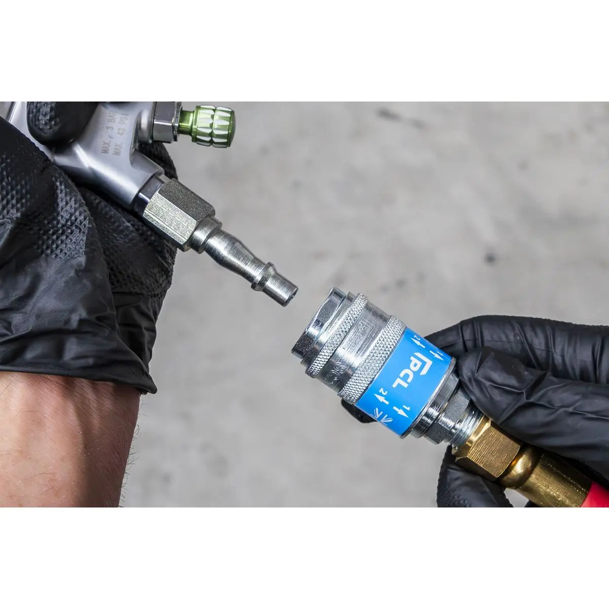 PCL Safeflow Safety Coupling Body Male 3/8"BSPT  White Rose Tools