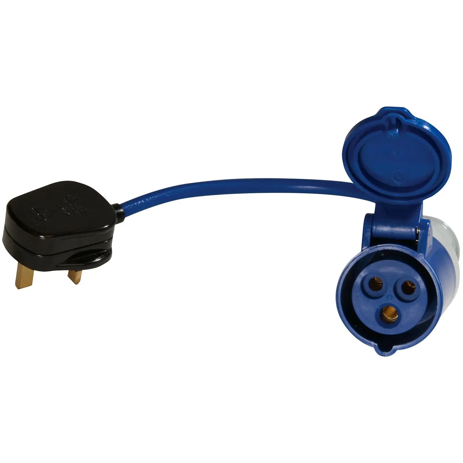 Power Master Fly Lead Converter 13A Plug to 16A Socket Caravan Camping