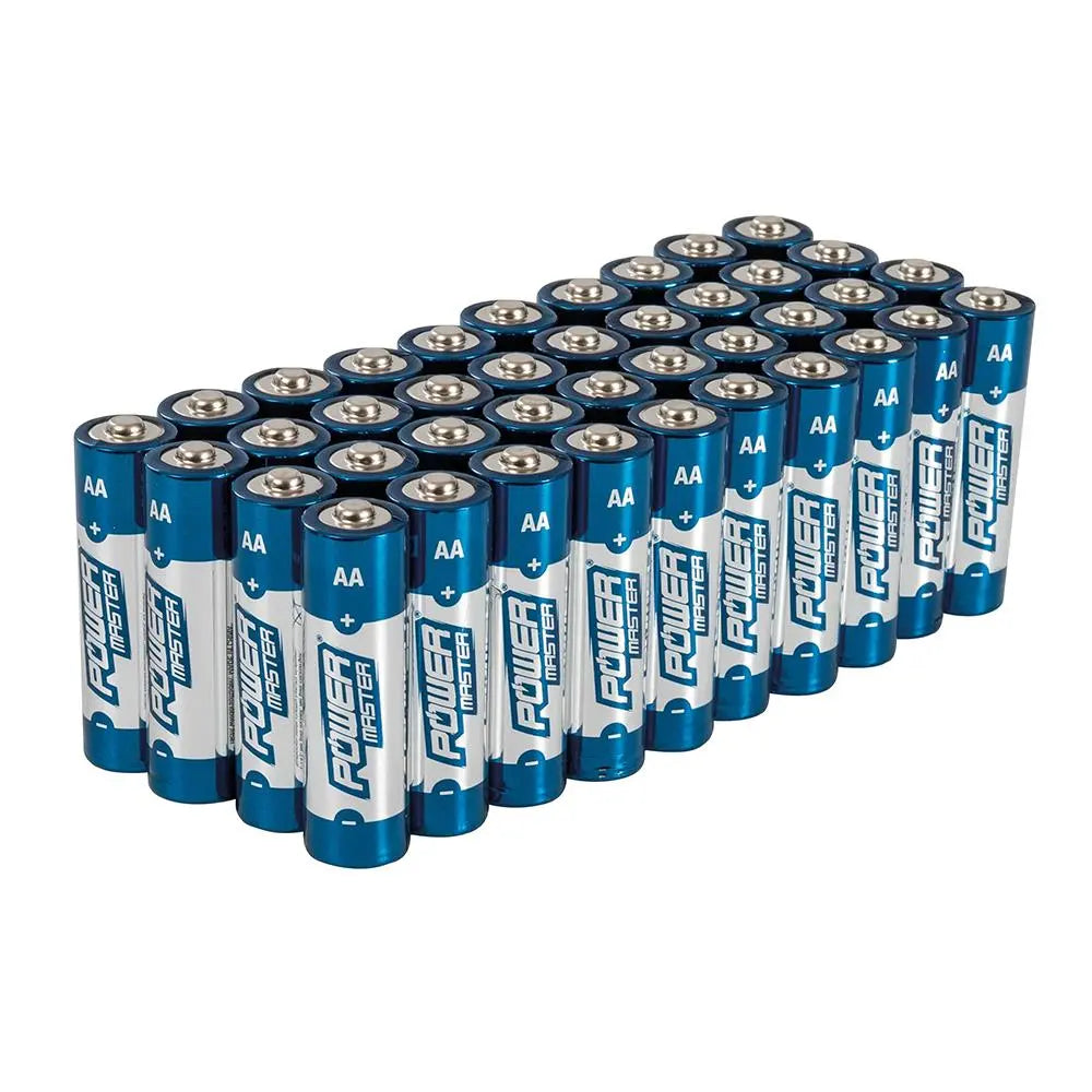 Powermaster AA Super Alkaline Battery LR6 40pk 827540  White Rose Tools