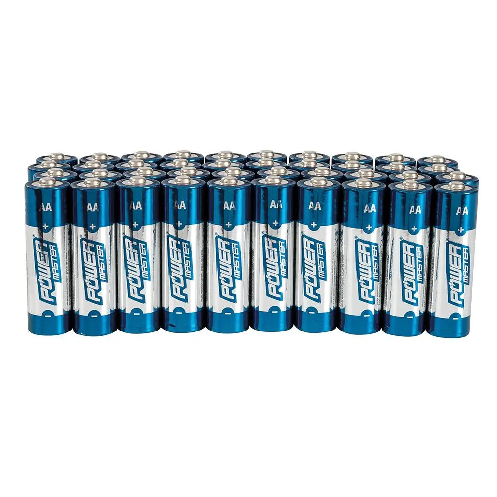 Powermaster AA Super Alkaline Battery LR6 40pk 827540 White Rose Tools