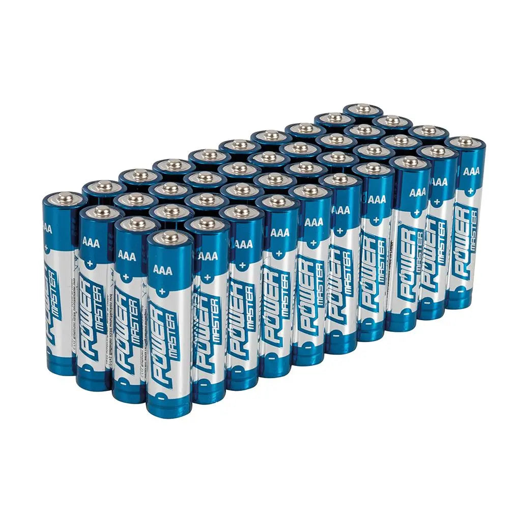 Powermaster AAA Super Alkaline Battery LR03 40pk 867060  White Rose Tools