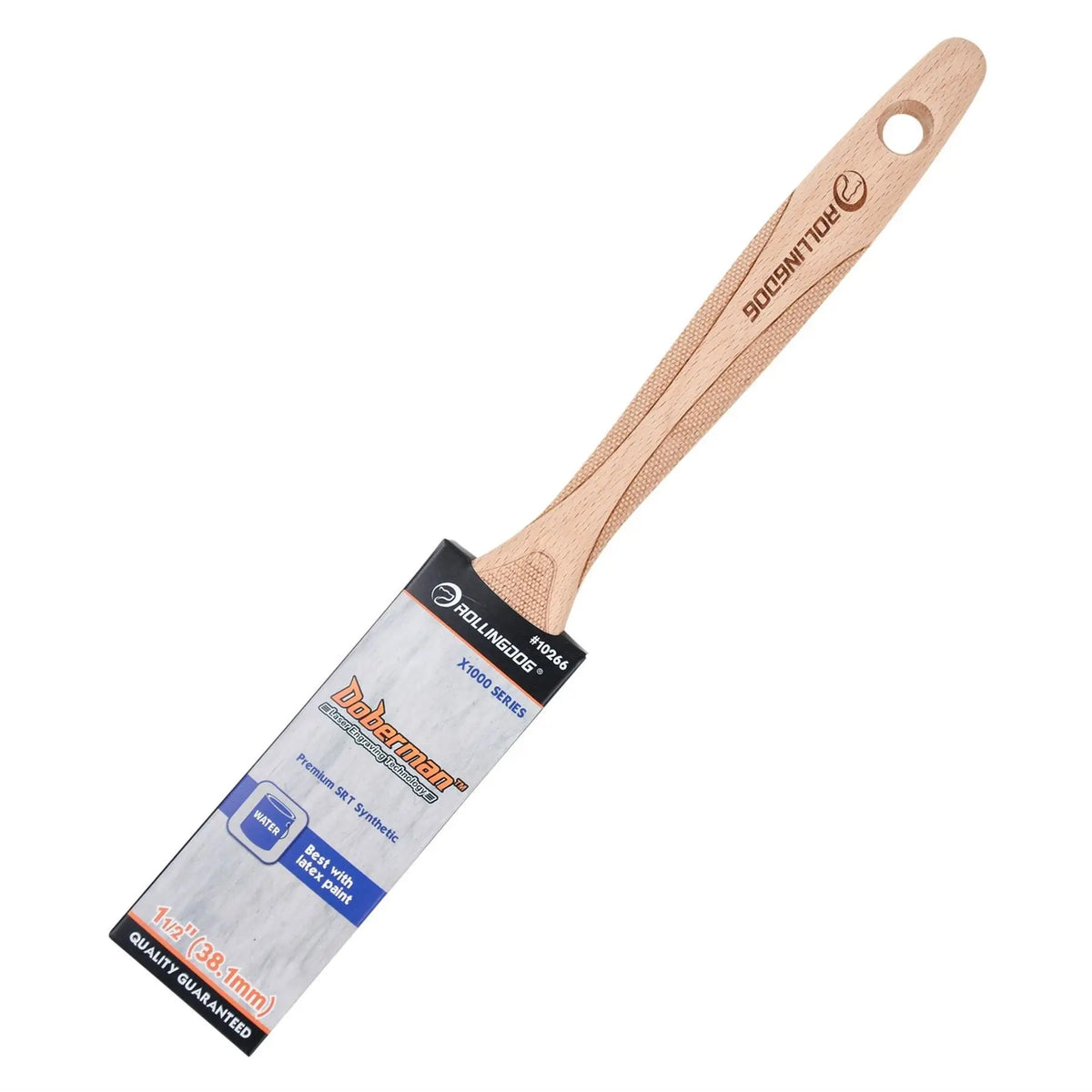 Rollingdog DOBERMAN™ X1000 Series Flat Paint Brush 1.5" 08147 White Rose Tools