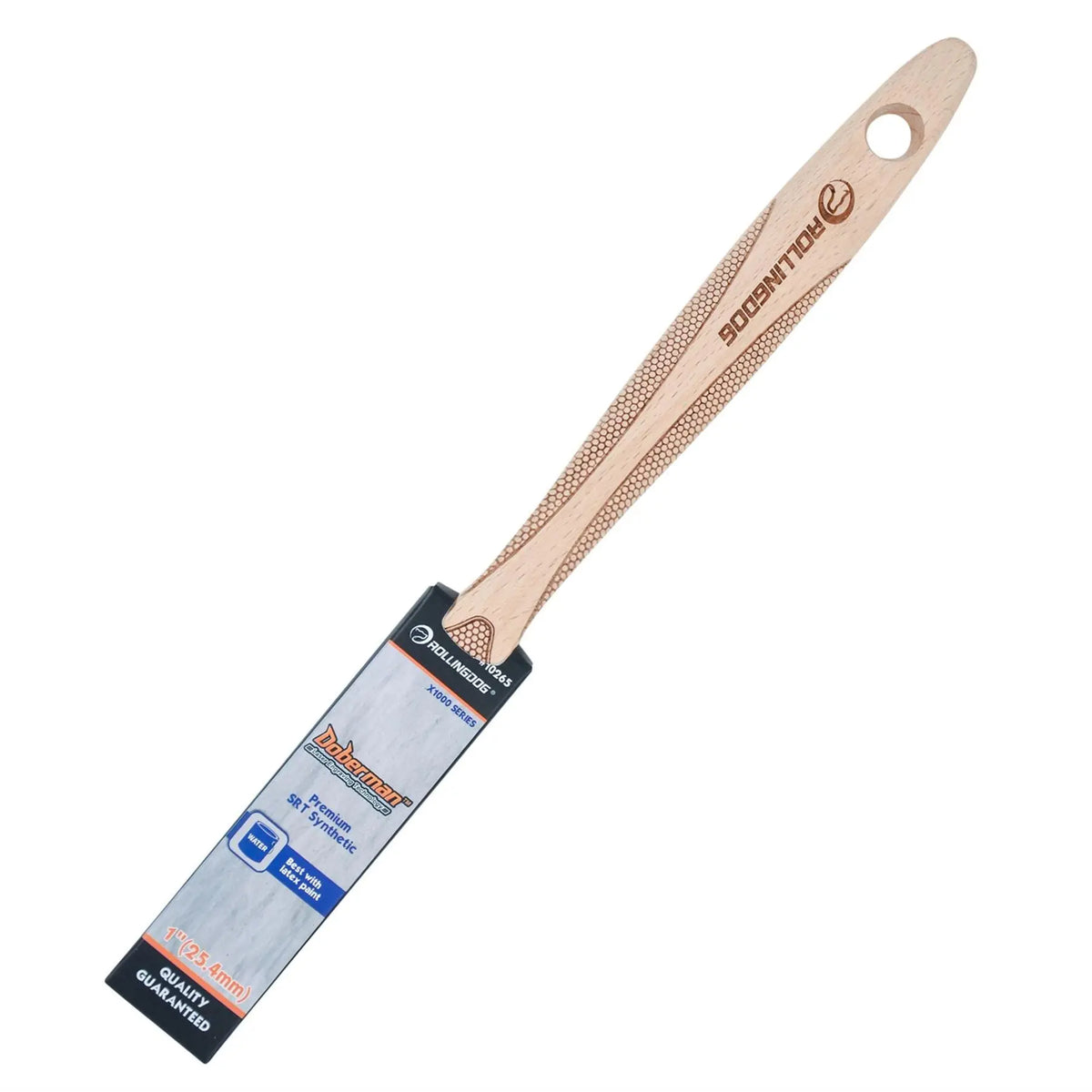 Rollingdog DOBERMAN™ X1000 Series Flat Paint Brush 1" 08146 White Rose Tools