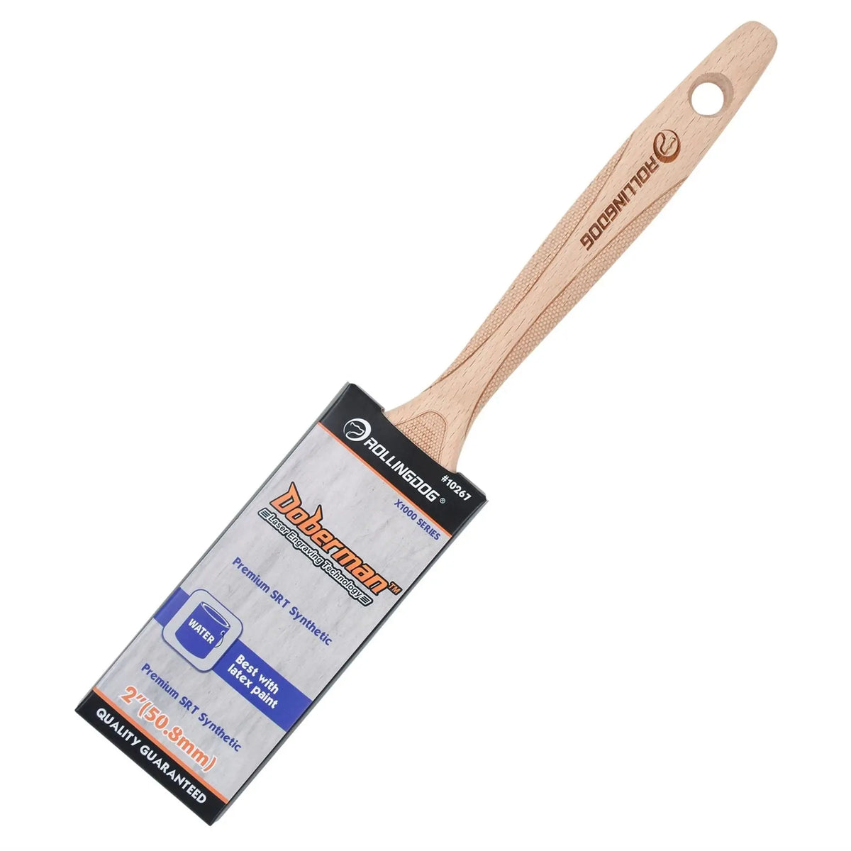 Rollingdog DOBERMAN™ X1000 Series Flat Paint Brush 2" 08148 White Rose Tools