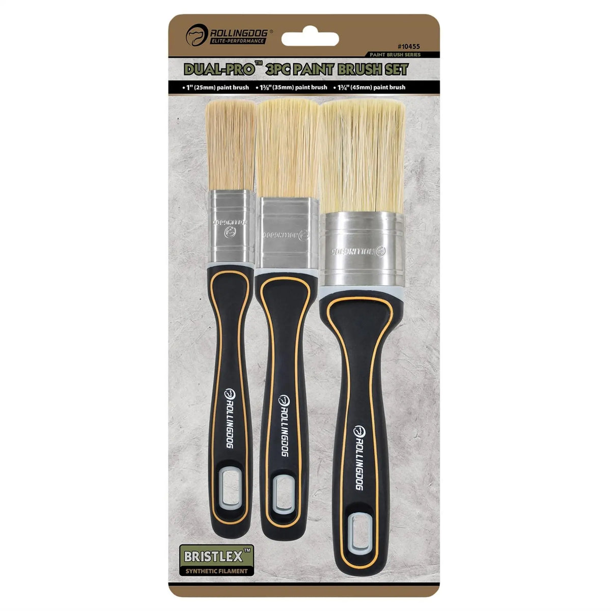 Rollingdog DUAL-PRO™ DP1000 Paint Brush Set (3 Piece) 08142 White Rose Tools