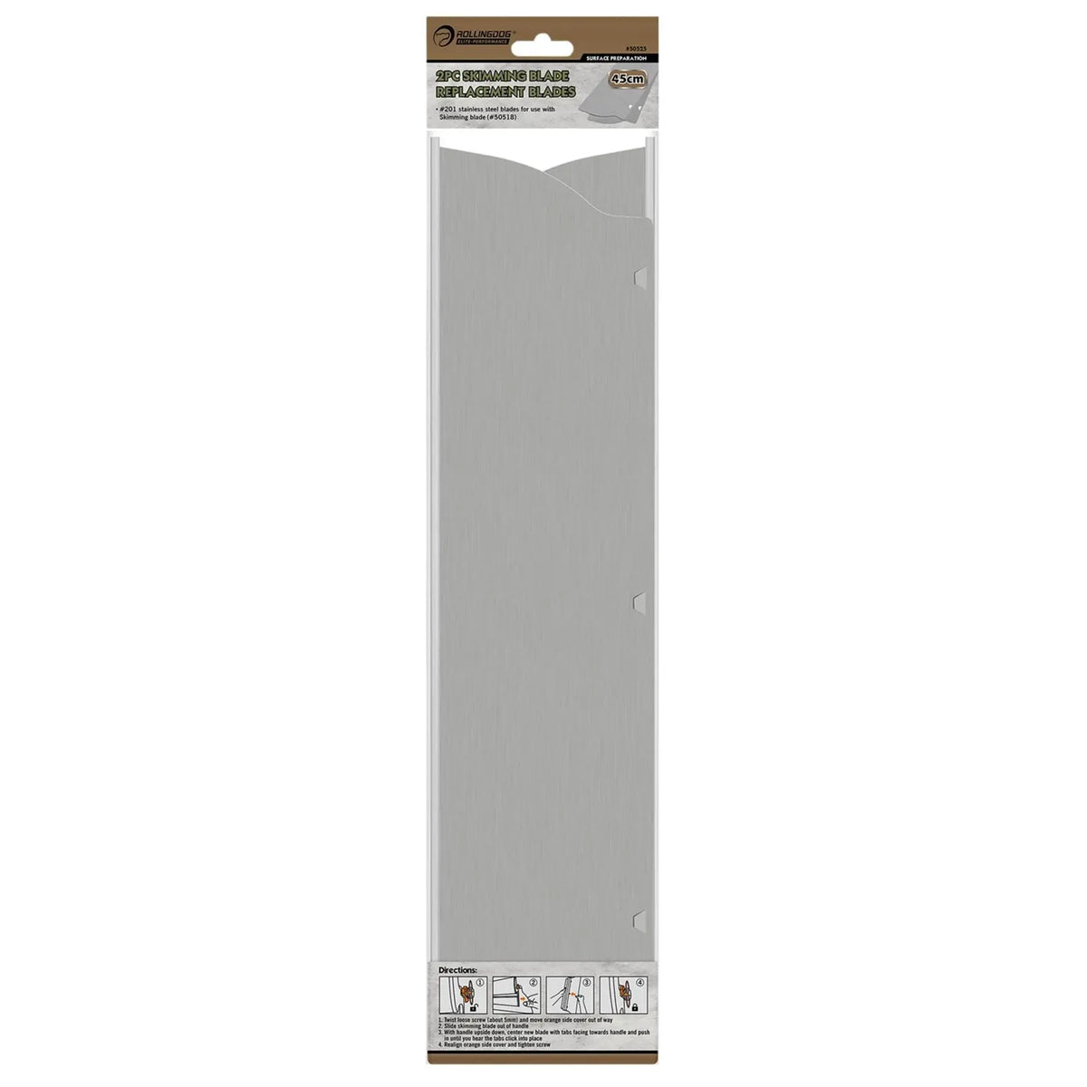 Rollingdog Replacement Skimming Blades 450mm (Pack of 2) 09640 White Rose Tools