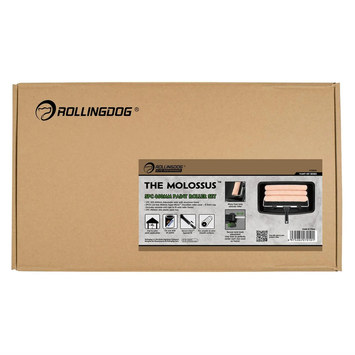 Rollingdog THE MOLOSSUS™ Paint Roller Set (5 Piece) 09678 White Rose Tools