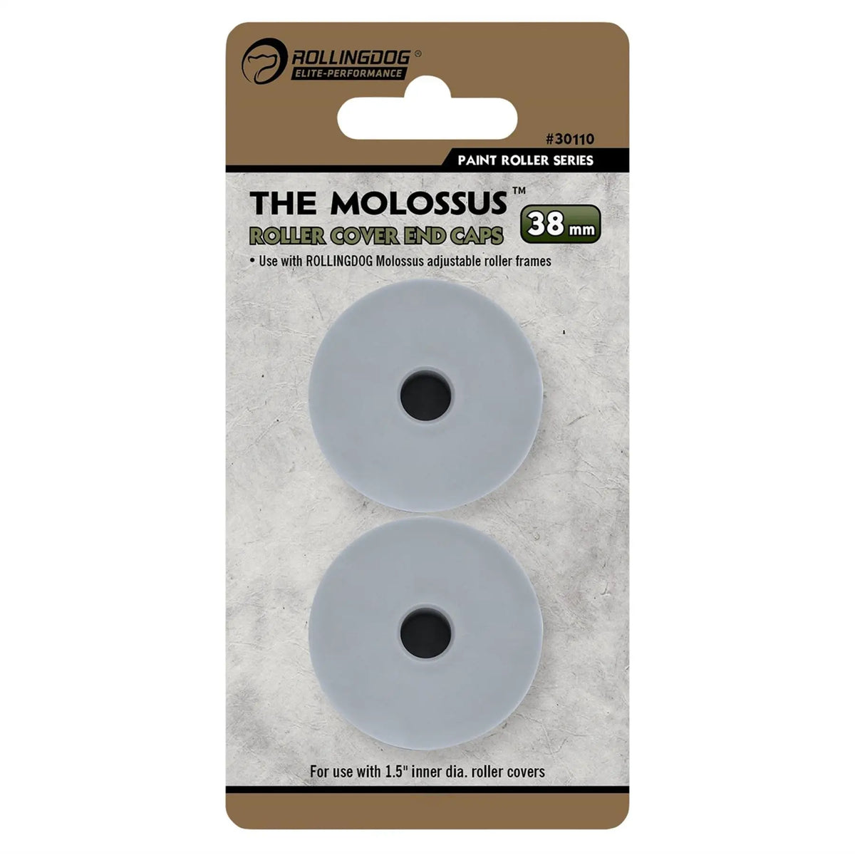Rollingdog THE MOLOSSUS™ Roller Cover End Caps 12-18" (Pack of 2) 09676 White Rose Tools