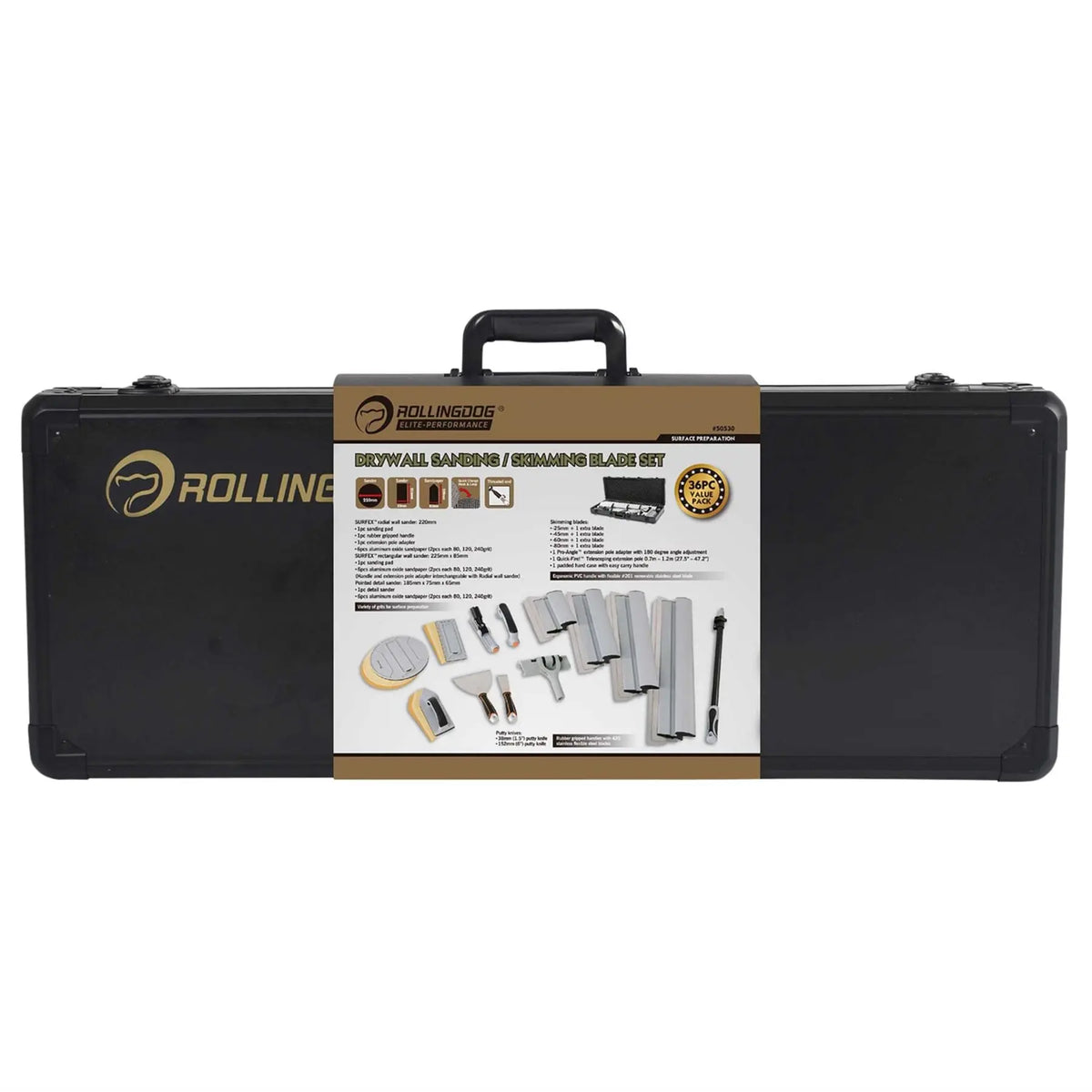 Rollingdog Wall Surface Preparation Kit (36 Piece) 09642 White Rose Tools