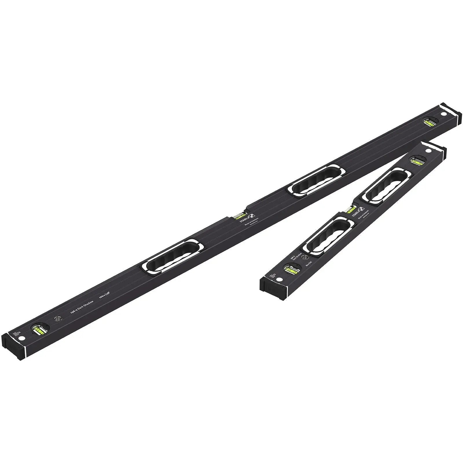 STABILA Dark Shadow Type 196-2 Spirit Level Set Twin Pack 61cm 122cm Limited Edition 20053 White Rose Tools