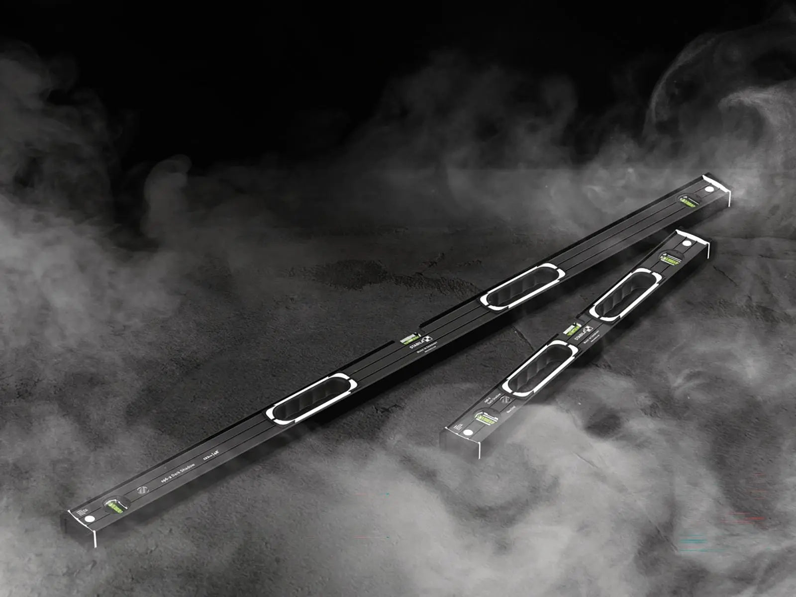 STABILA Dark Shadow Type 196-2 Spirit Level Set Twin Pack 61cm 122cm Limited Edition 20053 White Rose Tools