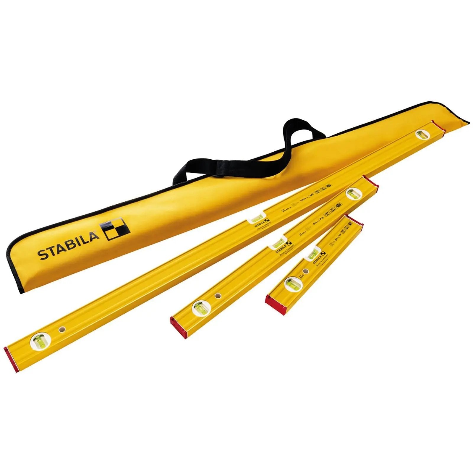STABILA PRO SET 80 AS Spirit Level Set 30cm 60cm 120cm Levels in Case 19714  White Rose Tools