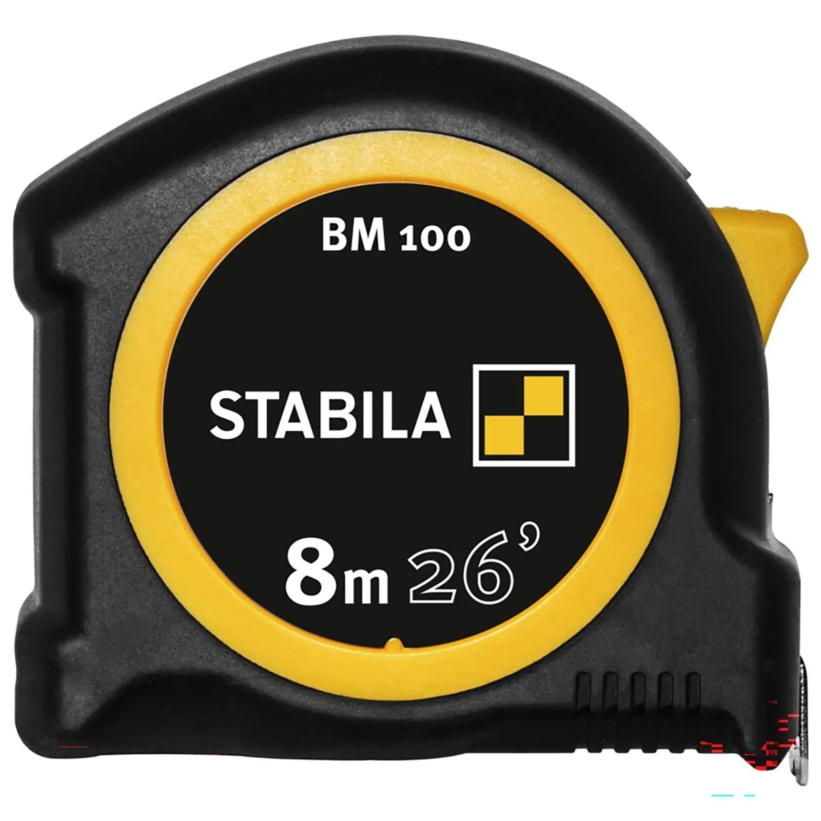 STABILA Pocket Tape Measure BM100 Metric / Imperial Scale Class II - Choose Size  White Rose Tools