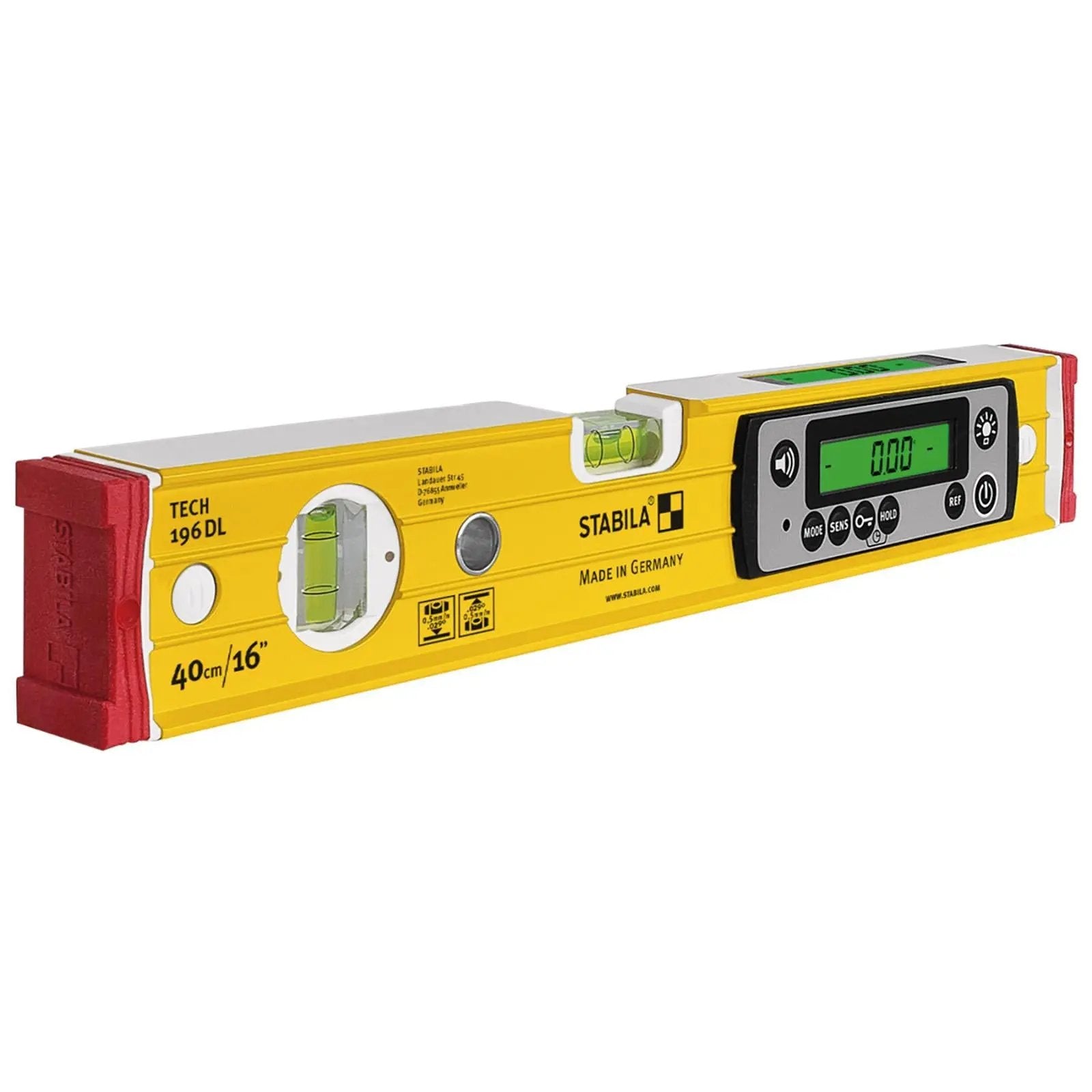 STABILA TECH 196 DL Digital Spirit Level Waterproof - Choose Size  White Rose Tools