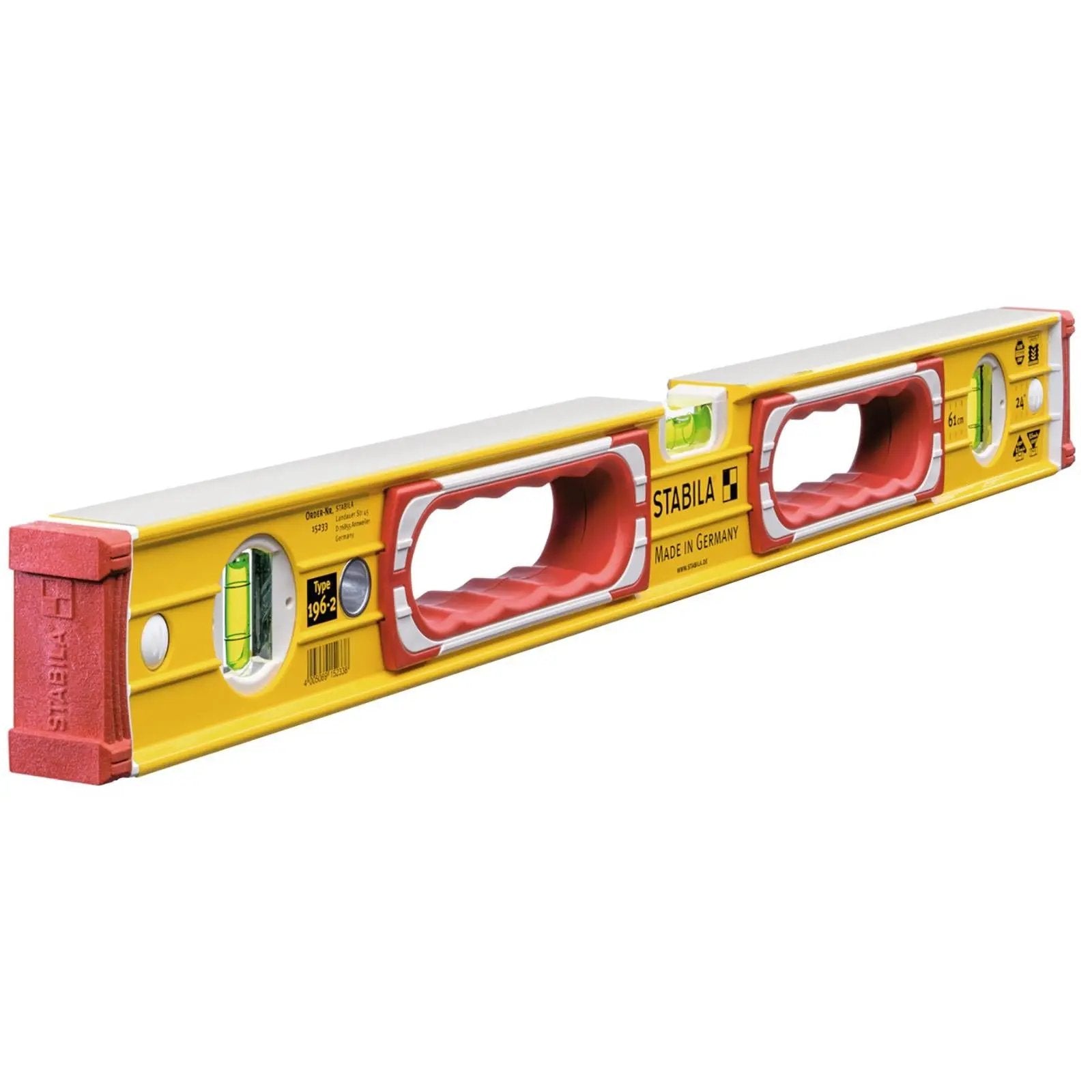 STABILA Type 196-2 Spirit Level - Choose Size  White Rose Tools