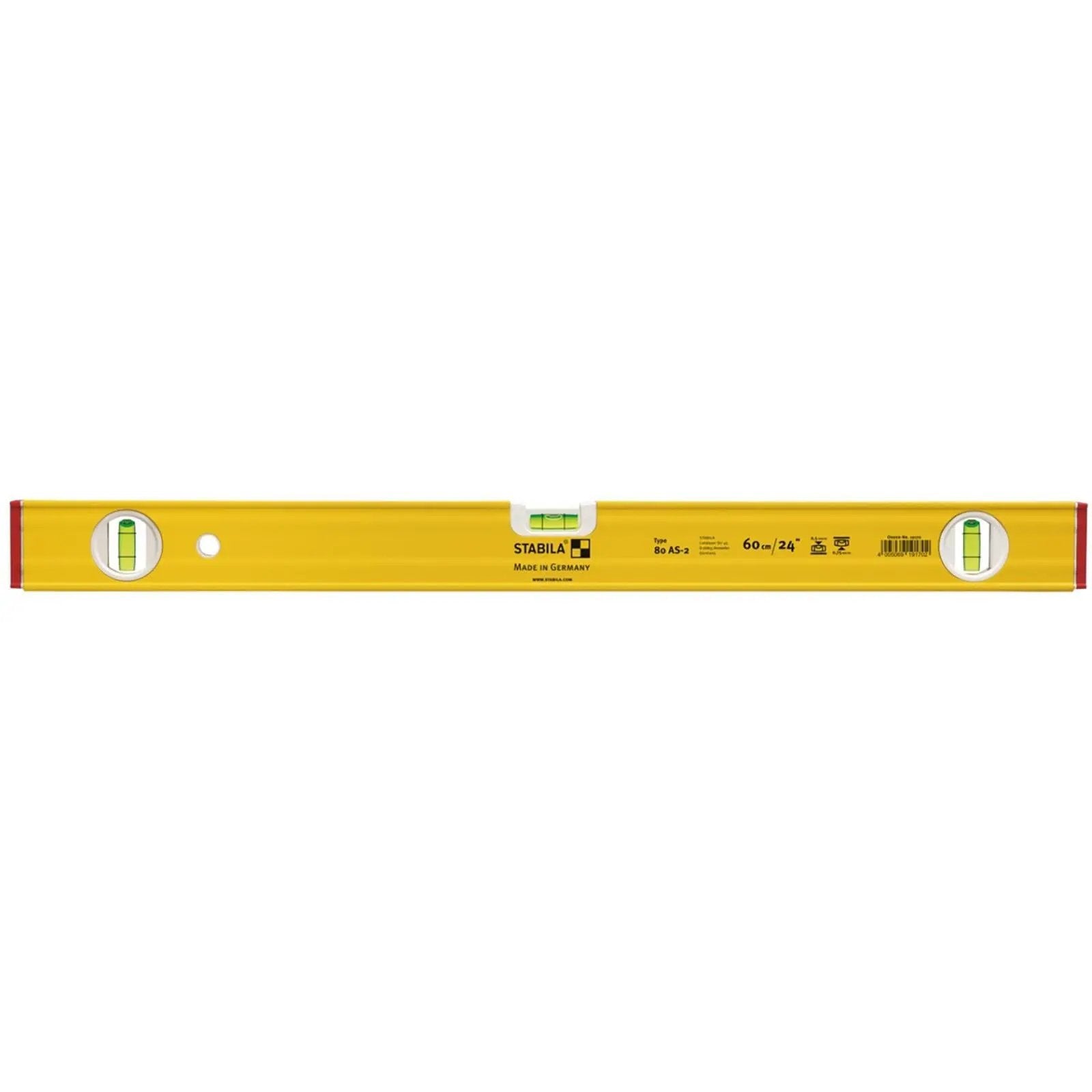 STABILA Type 80 AS-2 Spirit Level - Choose Size  White Rose Tools