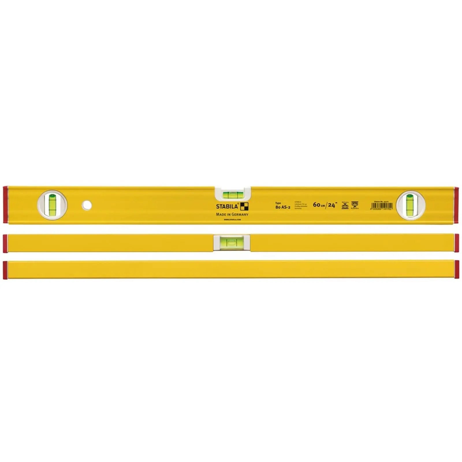 STABILA Type 80 AS-2 Spirit Level - Choose Size  White Rose Tools