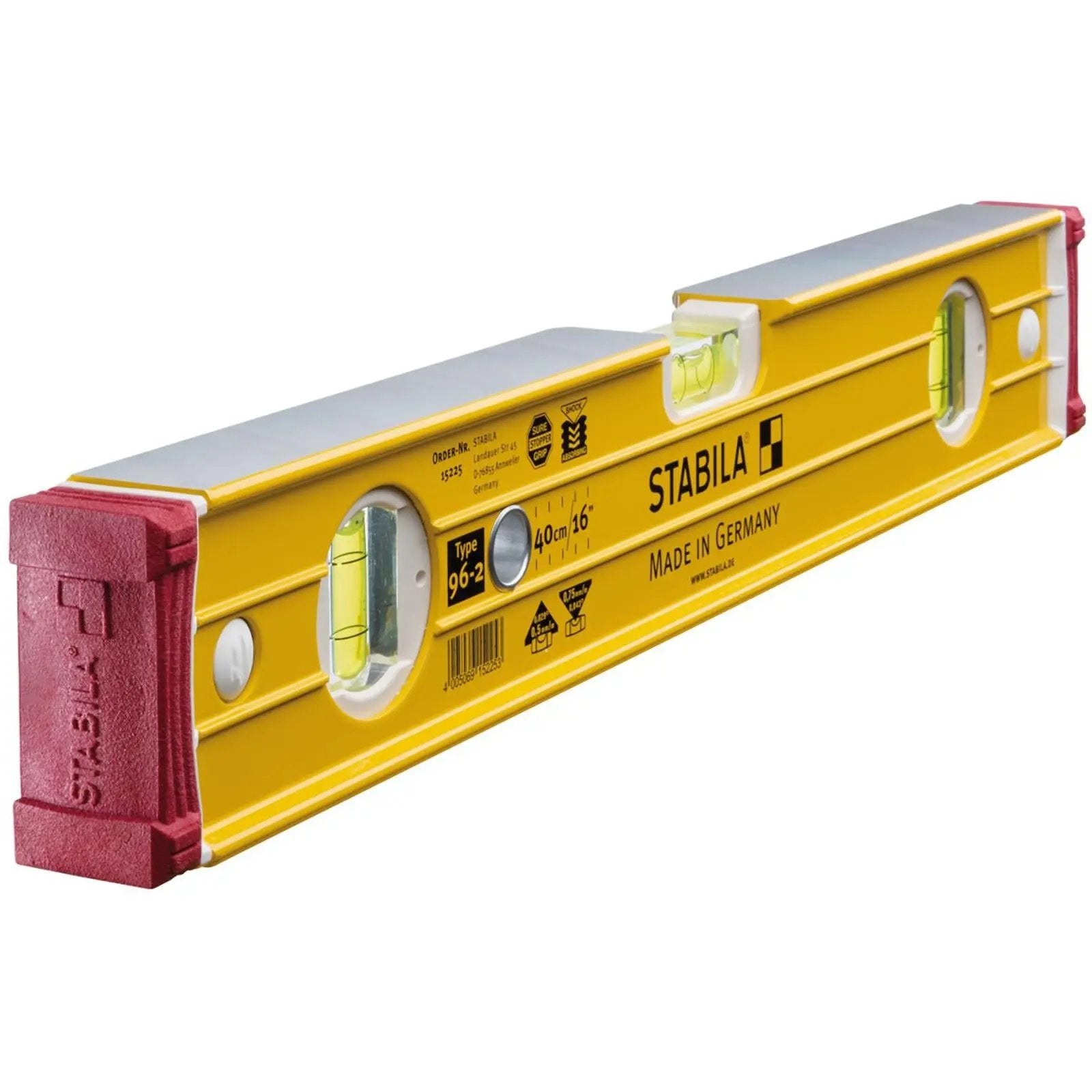 STABILA Type 96-2 Spirit Level - Choose Size  White Rose Tools