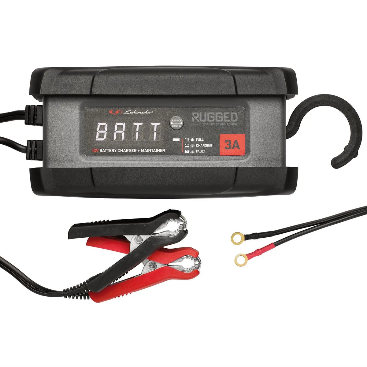 Schumacher® Rugged SPX458 3A 12V Battery Charger and Maintainer 12961 White Rose Tools