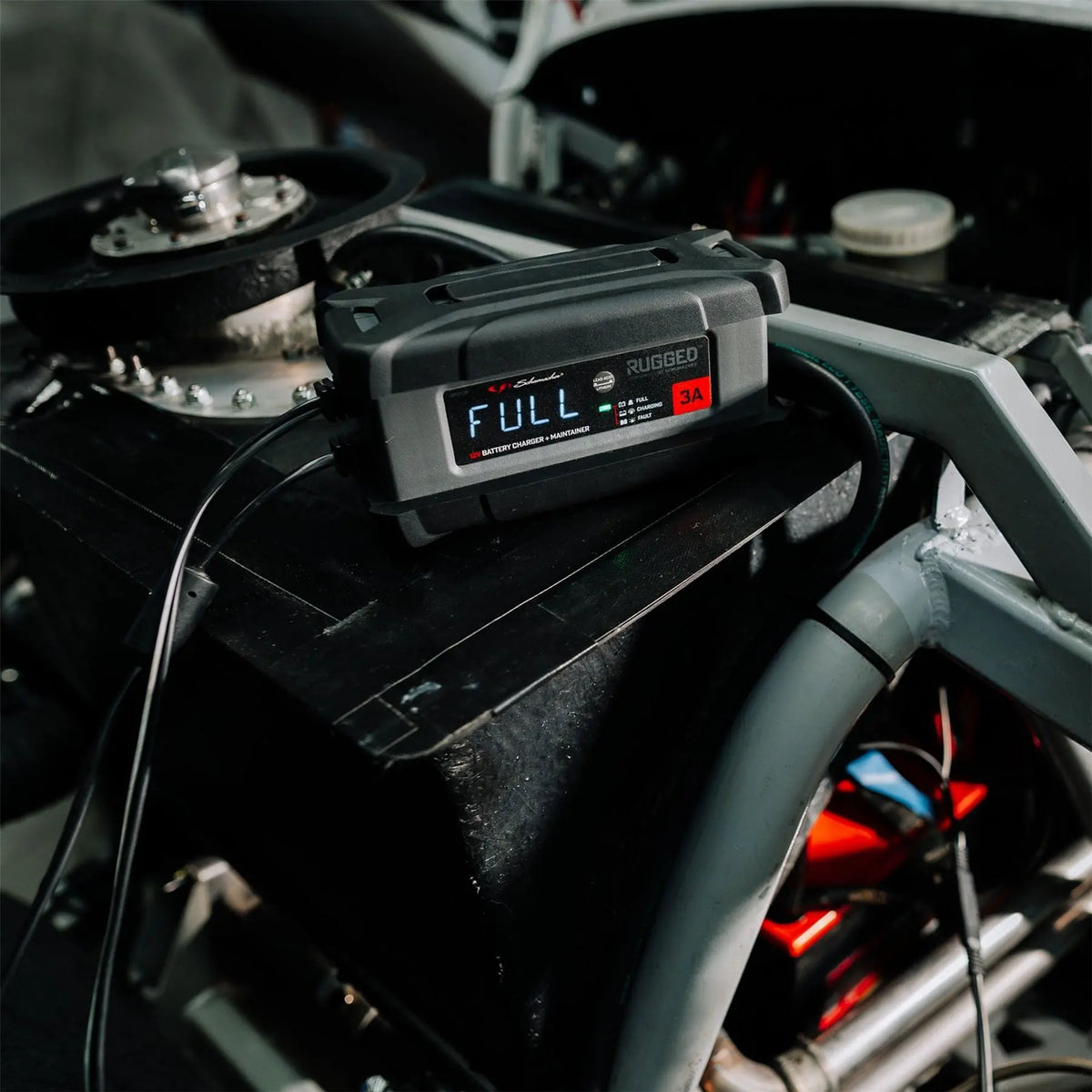 Schumacher® Rugged SPX458 3A 12V Battery Charger and Maintainer 12961 White Rose Tools