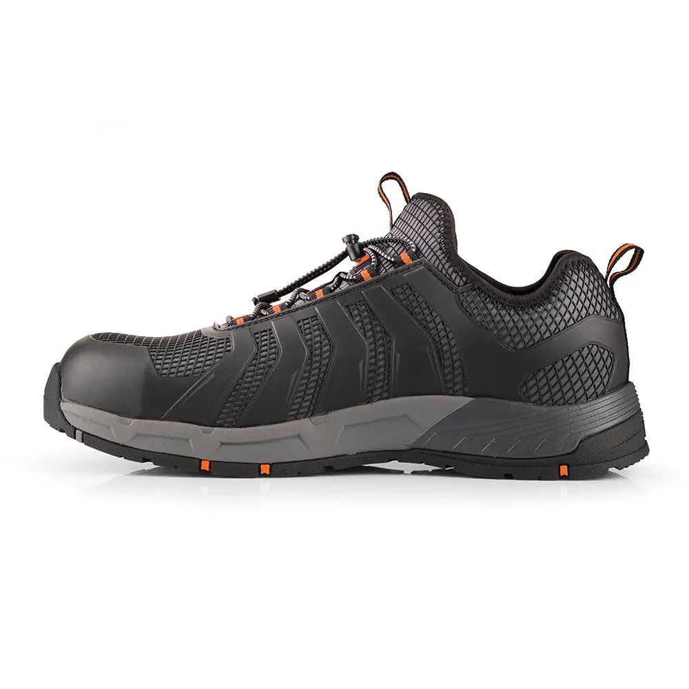 Scruffs Argon Safety Trainers Black - Choose Size  White Rose Tools