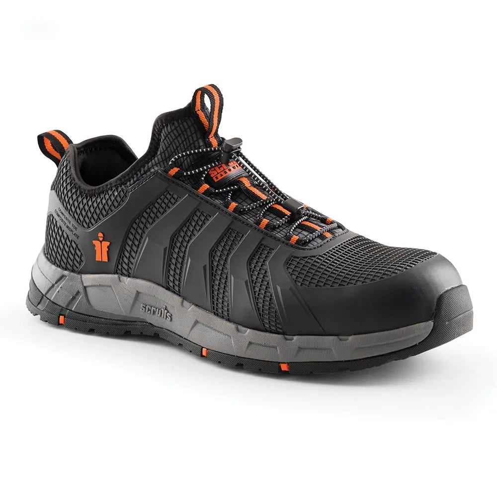 Scruffs Argon Safety Trainers Black - Choose Size  White Rose Tools