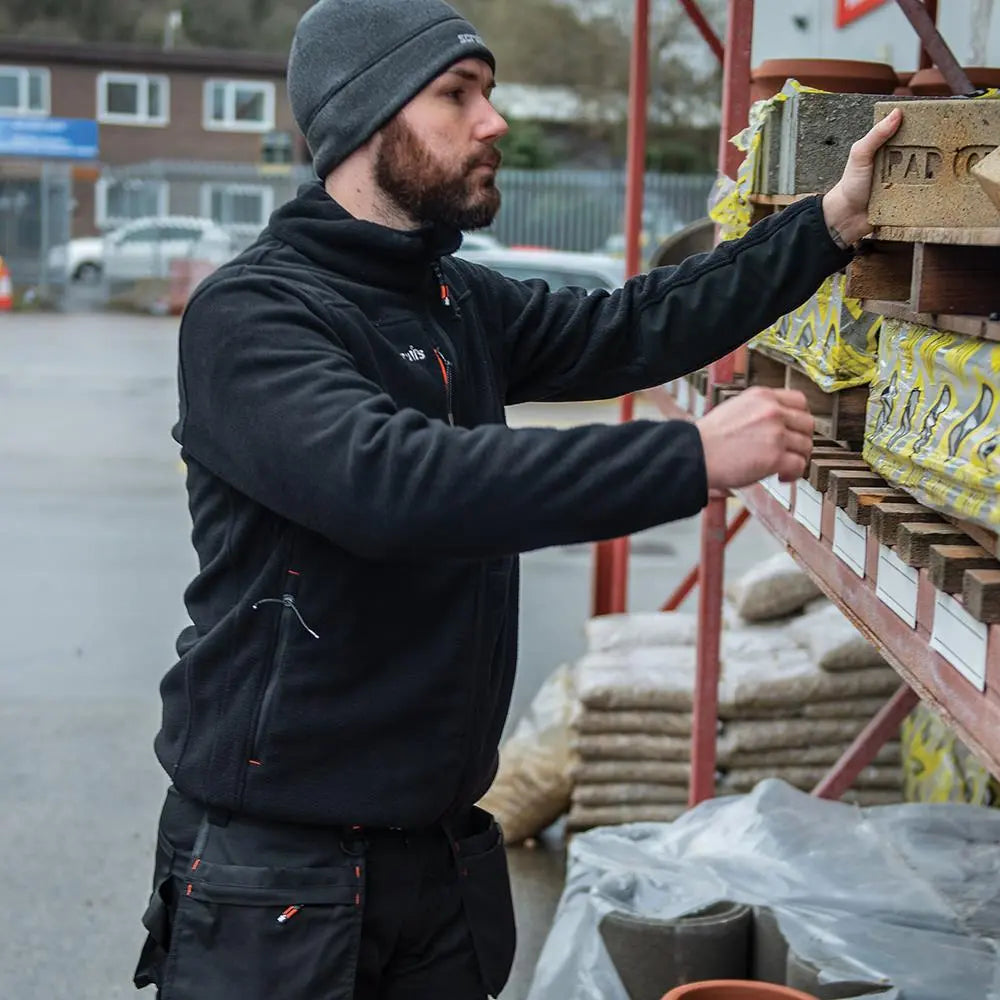 Scruffs Eco Abratect Worker Fleece Black - Choose Size White Rose Tools