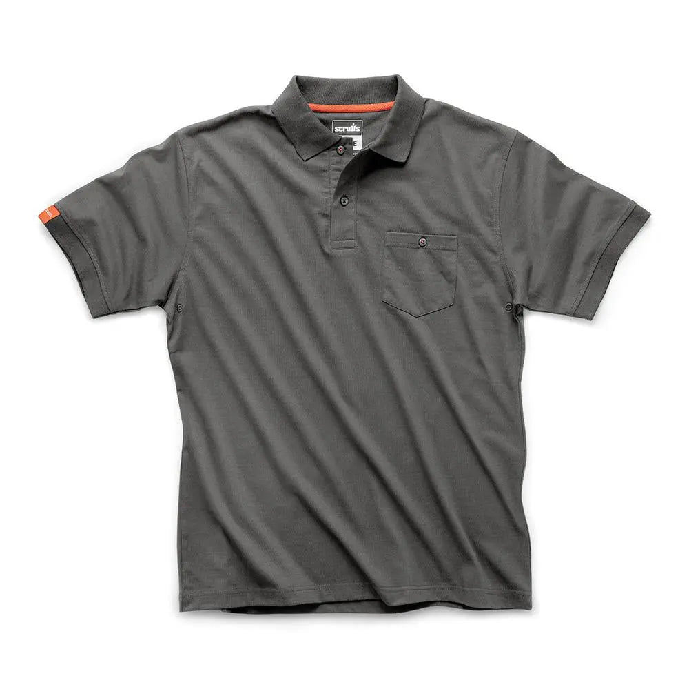 Scruffs Eco Worker Polo Shirt Graphite - Choose Size  White Rose Tools