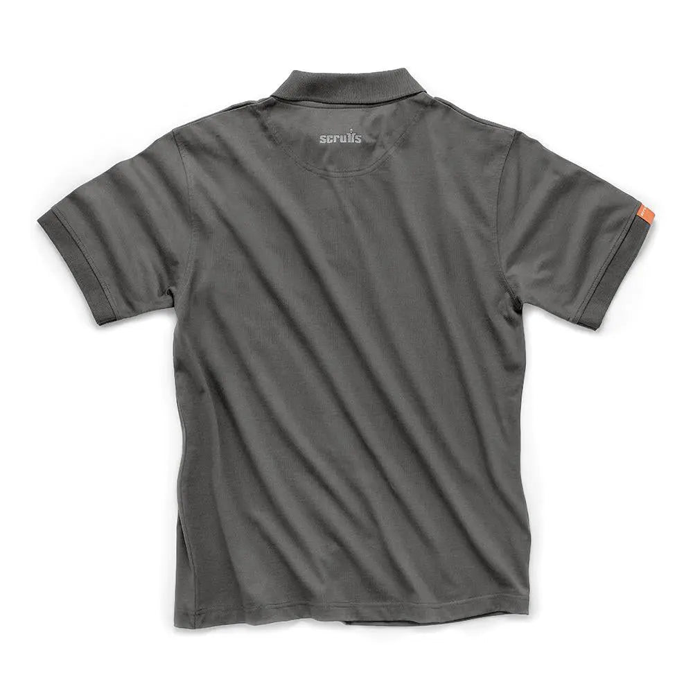 Scruffs Eco Worker Polo Shirt Graphite - Choose Size  White Rose Tools