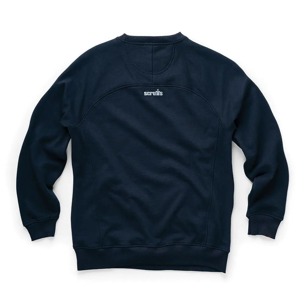 Scruffs Eco Worker Sweatshirt Navy - Choose Size  White Rose Tools