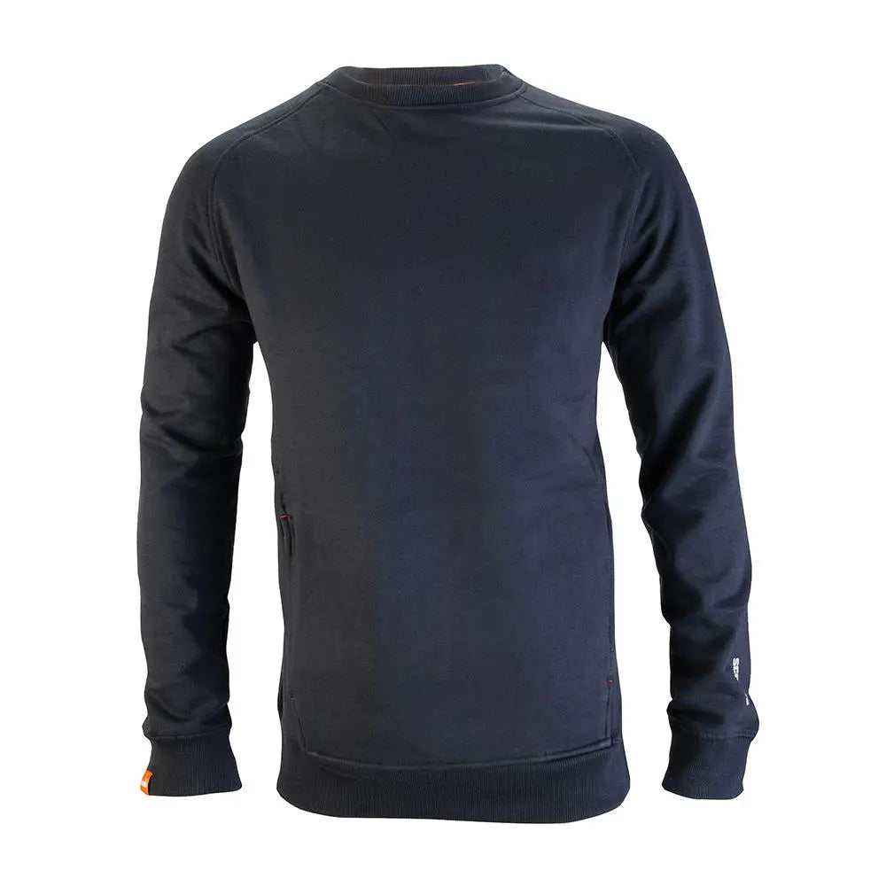 Scruffs Eco Worker Sweatshirt Navy - Choose Size  White Rose Tools
