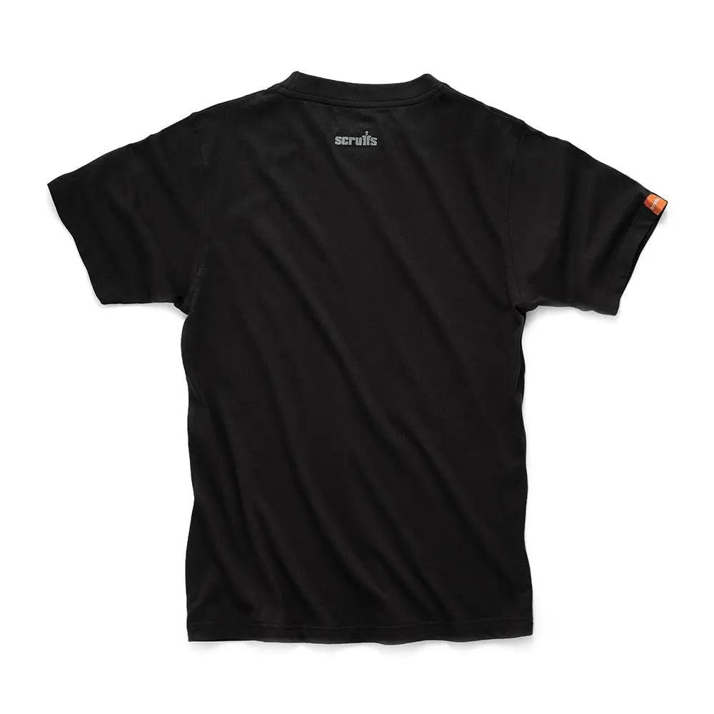 Scruffs Eco Worker T-Shirt Black - Choose Size  White Rose Tools
