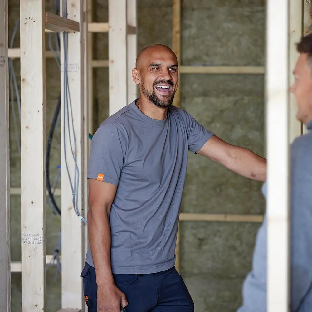 Scruffs Eco Worker T-Shirt Graphite - Choose Size  White Rose Tools