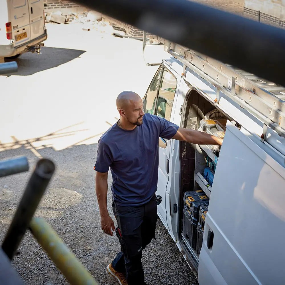 Scruffs Eco Worker T-Shirt Graphite - Choose Size  White Rose Tools