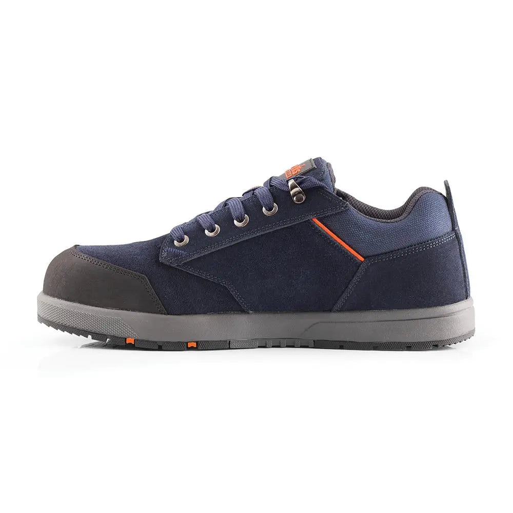 Scruffs Halo 3 Safety Trainers Navy - Choose Size  White Rose Tools
