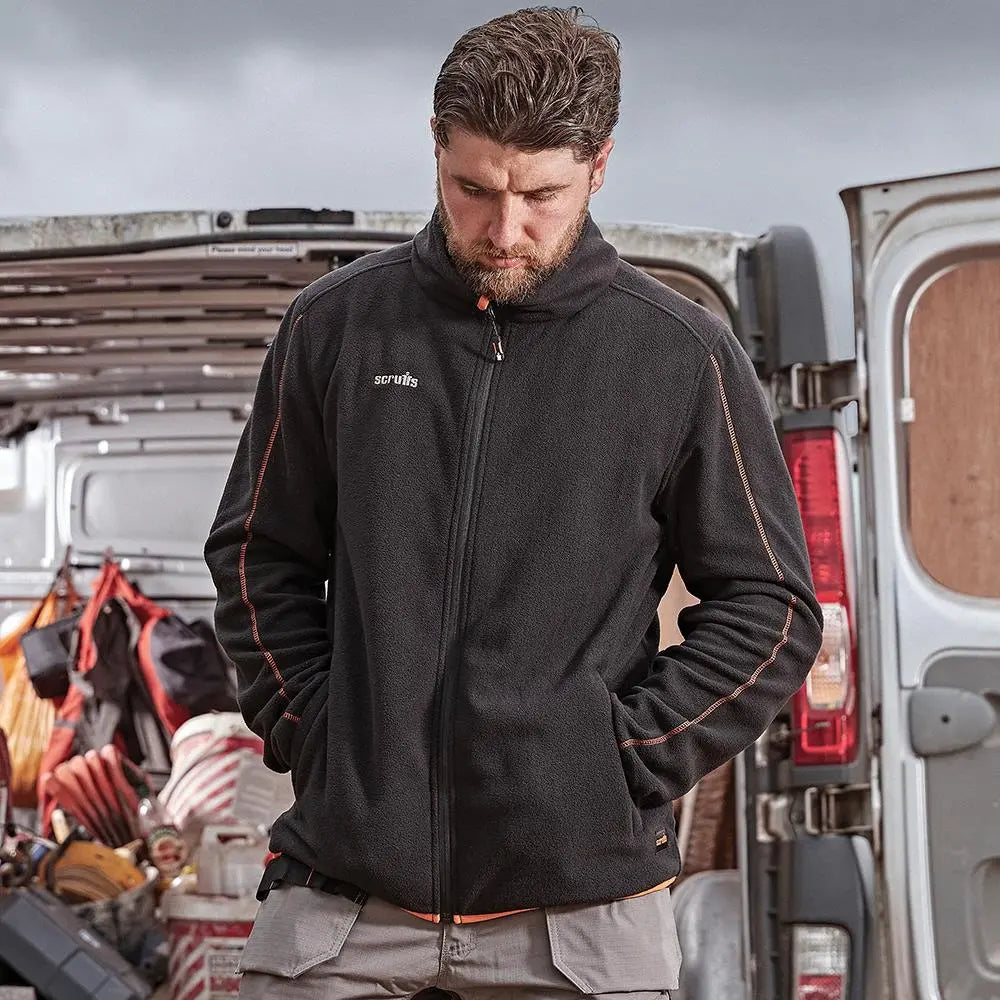 Scruffs Harbour Micro Fleece Jacket Black - Choose Size White Rose Tools