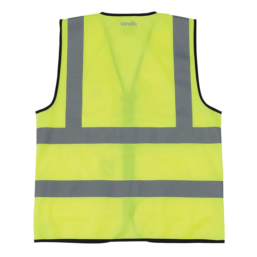 Scruffs High Visibility Technical Vest Class 2 Yellow - Choose Size  White Rose Tools