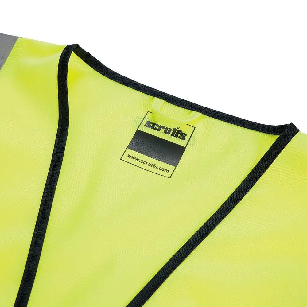 Scruffs High Visibility Technical Vest Class 2 Yellow - Choose Size  White Rose Tools
