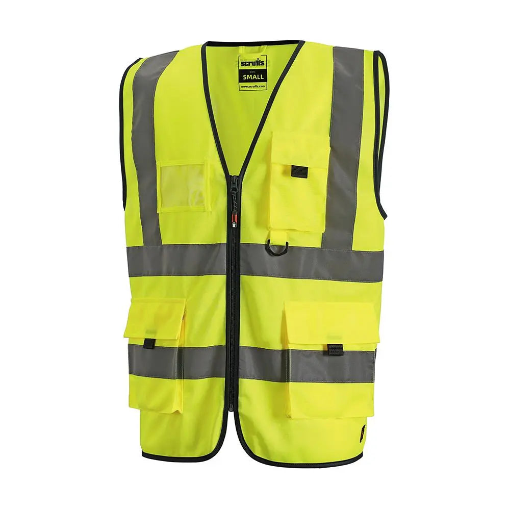 Scruffs High Visibility Technical Vest Class 2 Yellow - Choose Size  White Rose Tools