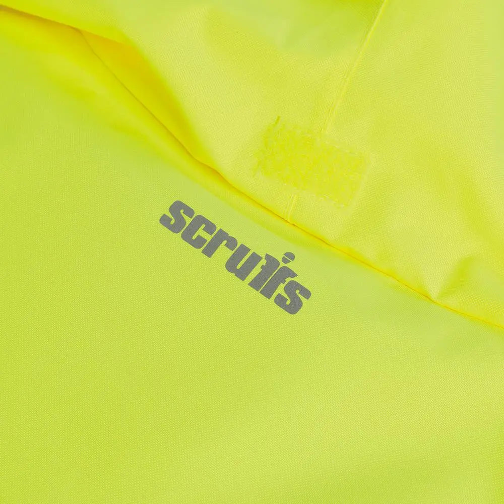 Scruffs High Visibility Waterproof Jacket Class 3 Yellow / Navy - Choose Size  White Rose Tools