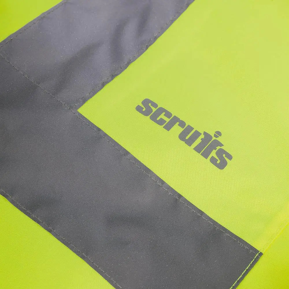 Scruffs High Visibility Waterproof Jacket Class 3 Yellow / Navy - Choose Size  White Rose Tools