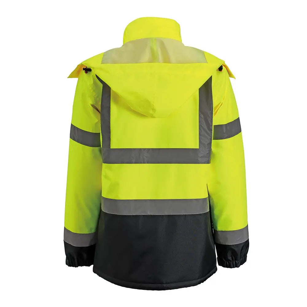 Scruffs High Visibility Waterproof Jacket Class 3 Yellow / Navy - Choose Size  White Rose Tools